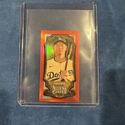 ONLY 5 IN THE WORLD! Shohei Ohtani 2024 Topps Allen & Ginter Mini Baseball Card Red Foil Refractor 50/50 Mega Chrome Update Hobby Jumbo Triple Threads
