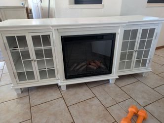 Fireplace tv stand