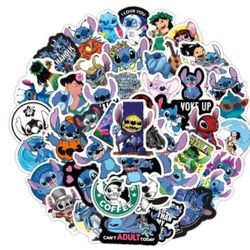 50 Pieces Not Repetitive Stitch Waterproof Stickers Pack