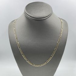 14KT YELLOW GOLD 26” FIGARO LINK CHAIN 4.75MM 18.3GR