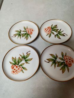 Set of 4 German ceramic coasters