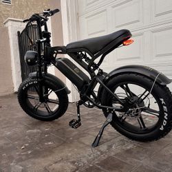 New! Electric Bike, 1000w, 48v, 15ah Battery, 20in Fat Tires, 30mph, Twist Throttle 