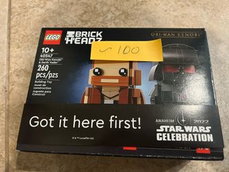 Rare LEGO Star Wars Celebration Obi-Wan Darth Vader Brickheadz 40547
