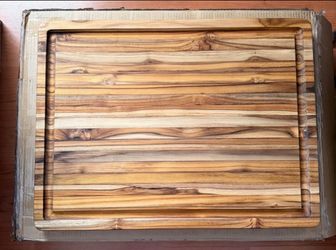 Teak Cutting Board (24” x 18” x 1.5”)