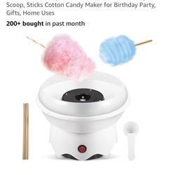 Brand-new product! Make cotton candy at home with ease—no bulky packaging, just a more affordable price. All accessories included!