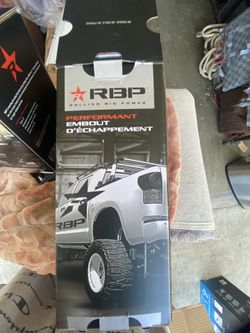 RBP RBP-45125-7 Multi-Fit Truck Slant Cut Double Walled Resonated Exhaust Muffler Tip Stainless Steel , Black