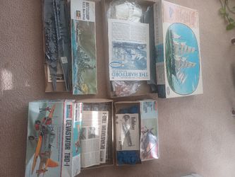 Vintage Models Plastic 4 Different Types All In Original Boxes