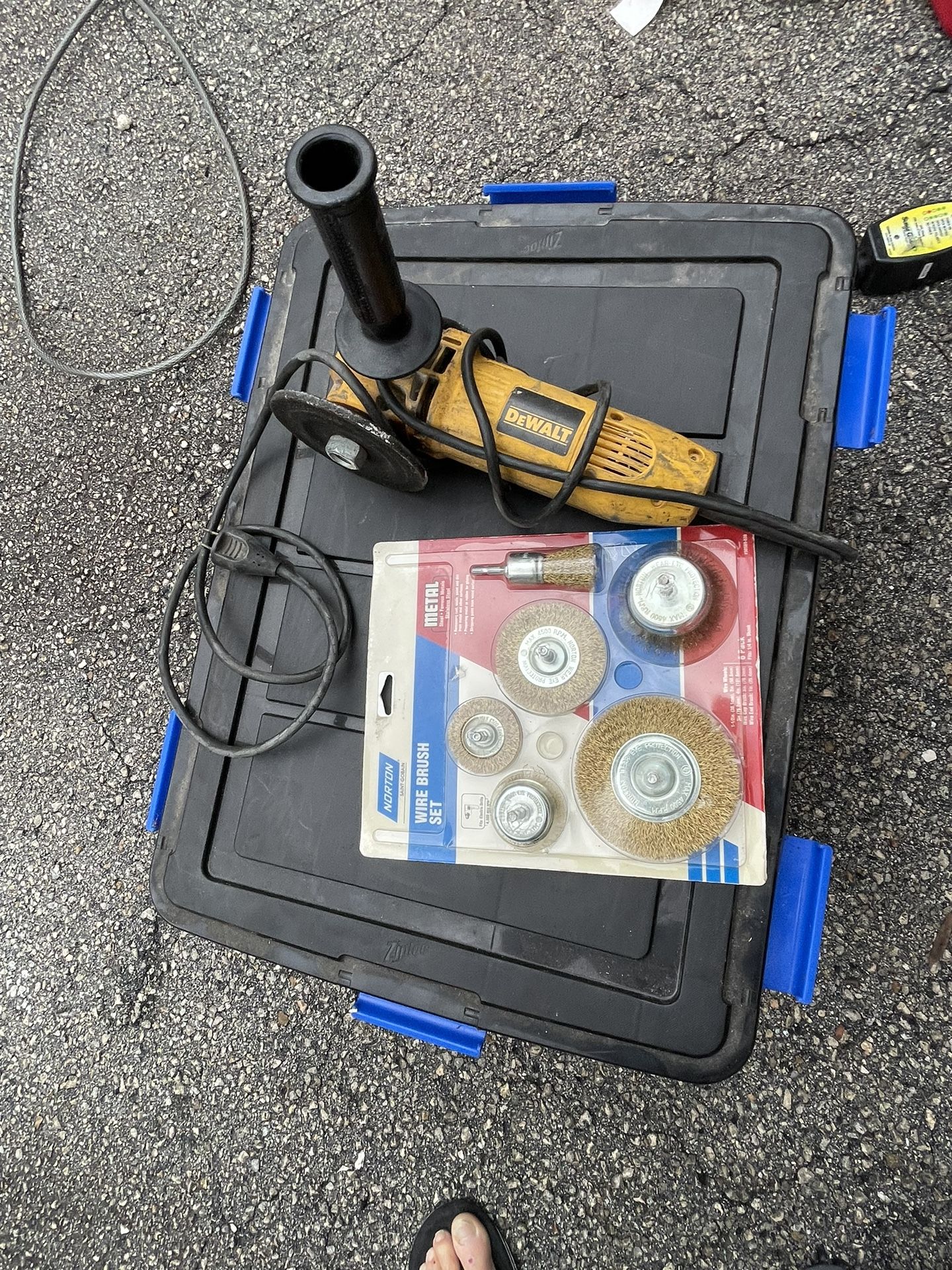 DeWalt Grinder With Brushed Shown
