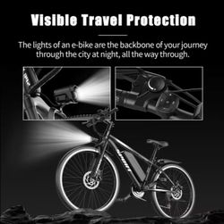 2 6-inch Adult Electric Mountain Bike - 749W Motor, 48V 10A Removable Battery - 25MPH,