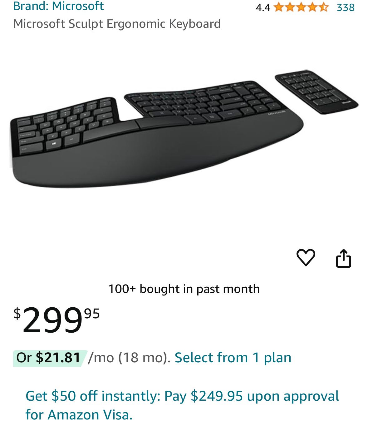Microsoft Sculpt Ergonomic Keyboard 