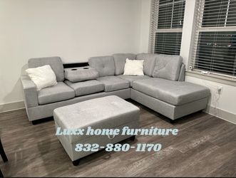 New Sectional Sofa Gray Financing Available 
