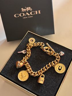 Coach Rex Coin Charm Bracelet