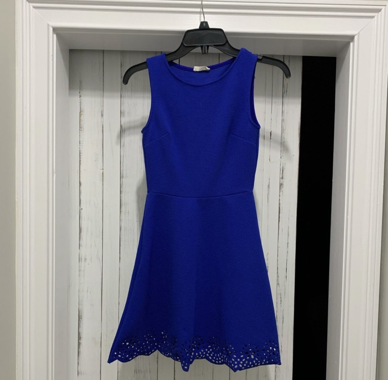 NWOT Blue Sleeveless Cut Out Dress