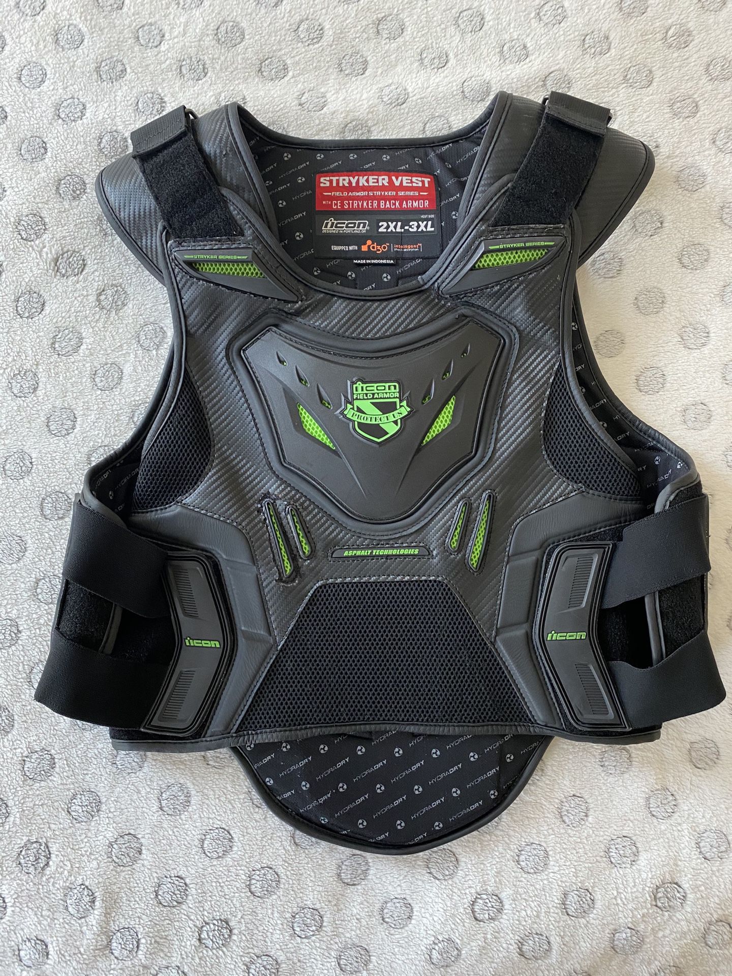 Icon Stryker Racing Motorcycle Vest Size 2XL-3XL