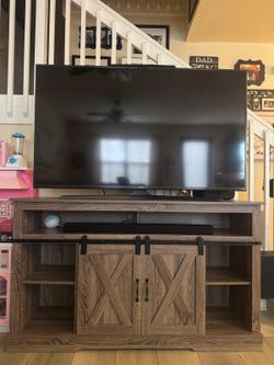 Rustic Barn Door TV Stand Entertainment Center