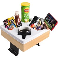 ILLMTW Couch Cup Holder,Couch Arm Tray,Couch Arm Table,Couch Armrest Sofa Armrest Cup Holder,Bed Cup Holder Adjustable Couch Caddy,Bamboo Silicone Cou