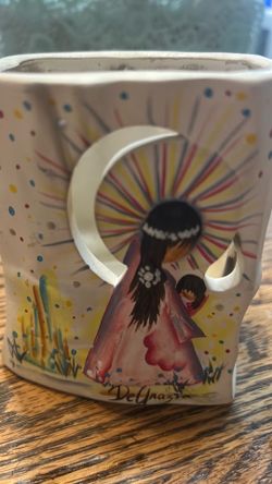 DeGrazia tea-light ceramic candle holder