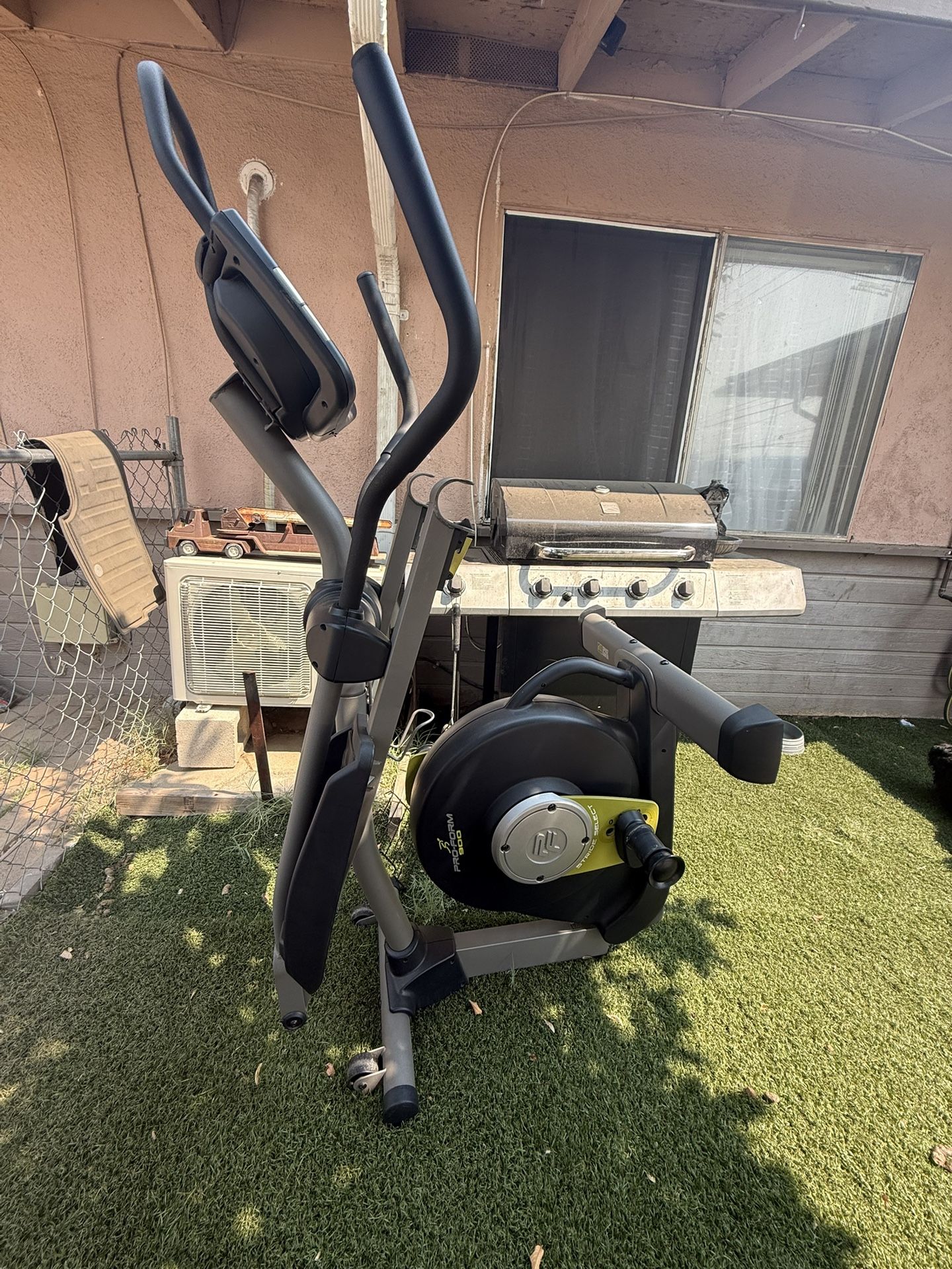 elliptical machine, also known as an elliptical trainer or cross-trainer.