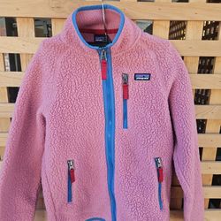 Kids' Retro Pile Fleece Jacket Girls Size 10