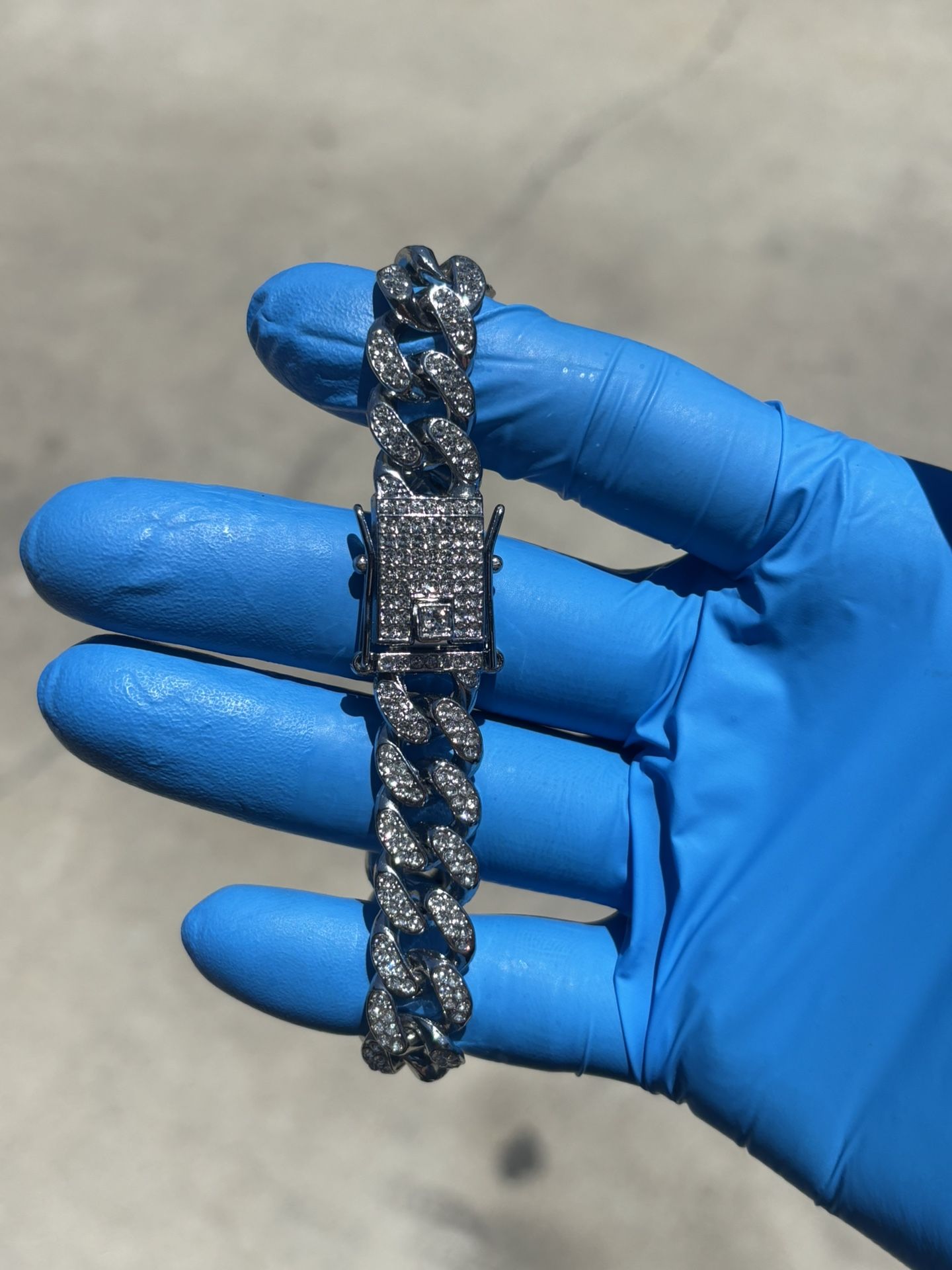 Moissanite Cuban Link Diamond Bracelet