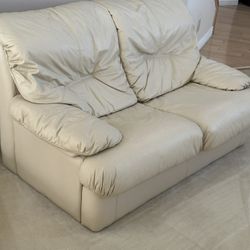 *BN* 3 PIECE LEATHER LIVING ROOM SOFA  SET, feather filled  