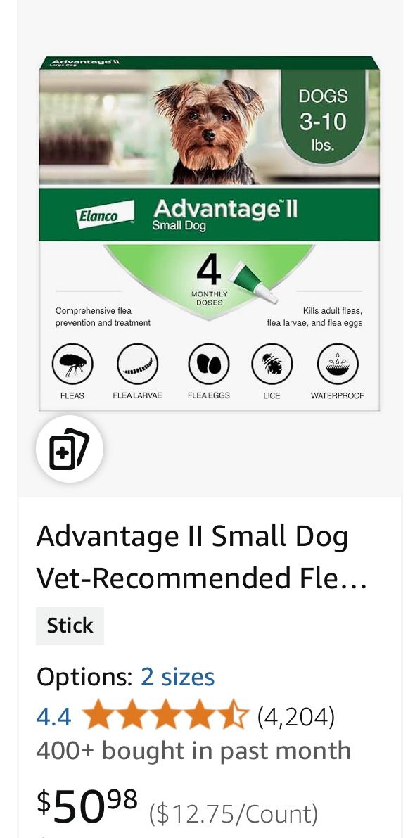 Advantage II Small Dog Flea Treatment