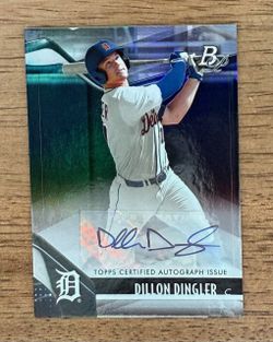 2021 Bowman Platinum DILLON DINGLER #TOP94 Top 100 Prospect AUTO Tigers