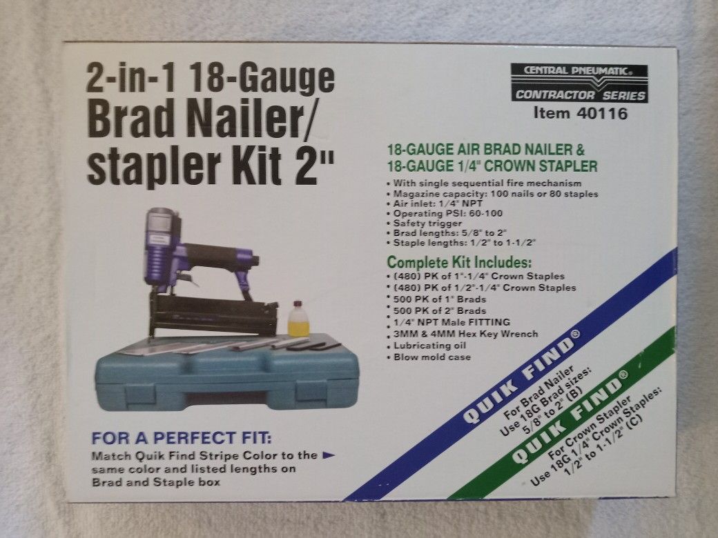 2-in-1 Air Nailer/Stapler