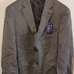 NWT Men's Wool Blazer Suit Jacket Size 46 Short