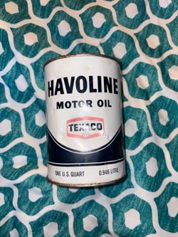 Vintage Texaco Havoline Metal EMPTY Oil Can