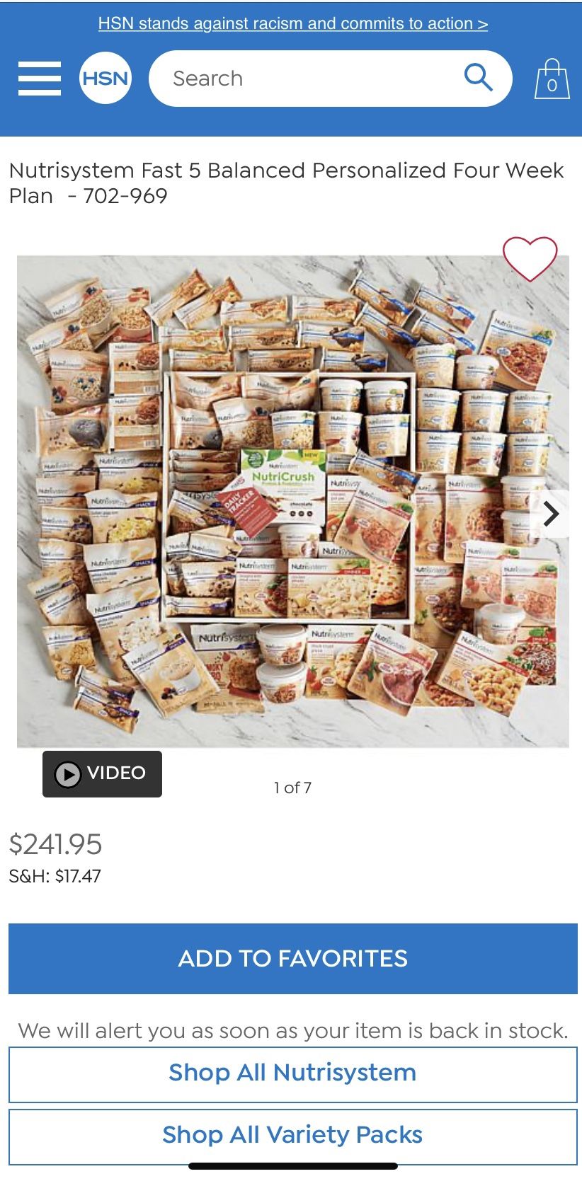 Nutrisystem 4 week plan with nutricrush