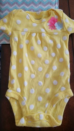 Newborn yellow girl onesie