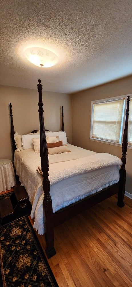 Queen Rice Bed and Armoire