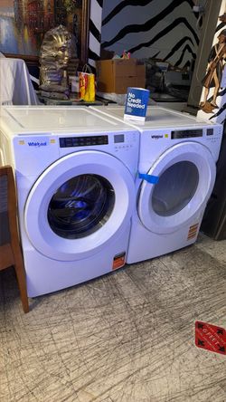 Whirlpool front load washer and gas dryer