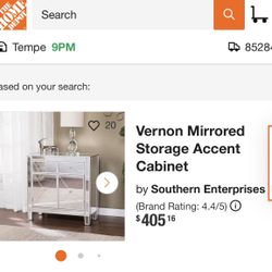 2 Mirrored Accent Cabinet 12X28X28 $175 For Both Gilbert And Ray Rd. Check All Pics And Offers.