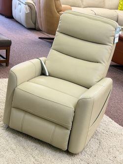 Beyond leather power lift chair color oyster  - NELMAN-