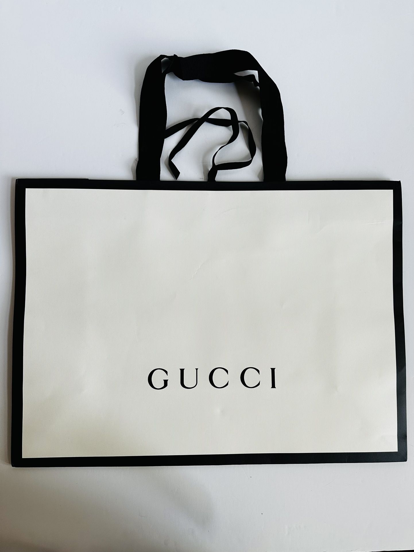 Authentic Gucci white and black XL Gift Shopping Bag Brand New