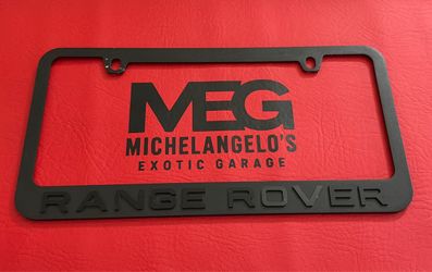 Range Rover Black Metal License Plate Frame