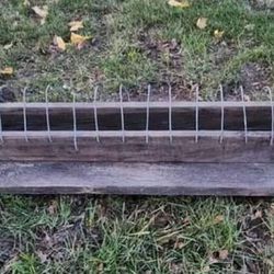 Unique Homemade 50 in. Long Chicken Feeder with Wood Primitive & 8 ft Long Chicken Feeder