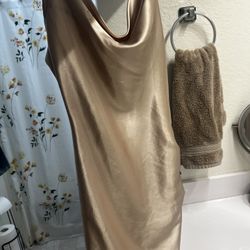 Satin Gold Dress 