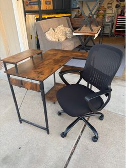 Desk and chair