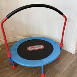 Little Tikes 25" Round Easy Store 3' Folding Trampoline - Blue/Black/Red