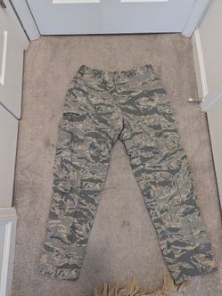 New US Air Force ABU Pants Mens 38R Green Tiger Stripe Camo Ripstop Cargo Military