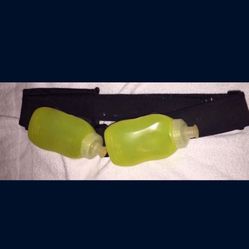 Water Holder For Runners Amphipod Adjustable Belt With 2 Small Compartments 