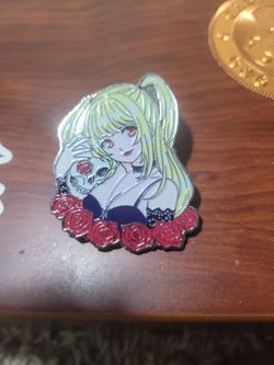 Misa Amane Enamel Pin - Death Note Gothic Rose Skull Anime Collectible