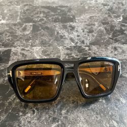 Tom Ford Square Sunglasses Black Gold