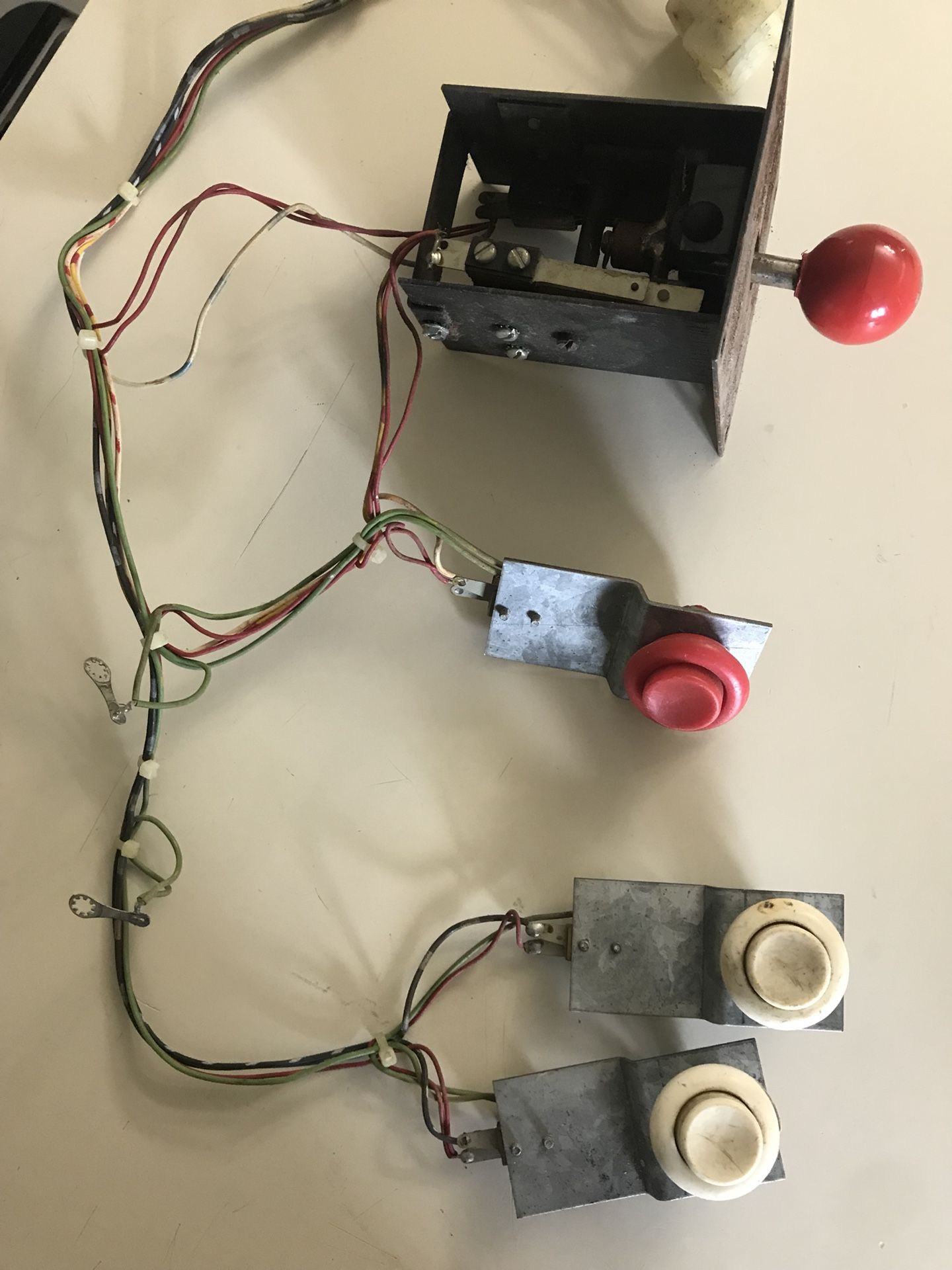 Midway Galaxian arcade game joystick , buttons, and wiring harness nice shape