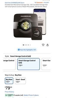 MyQ Smart Garage Hub 