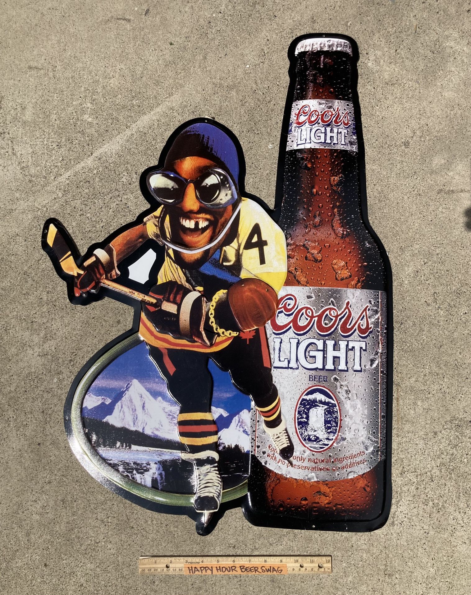 🔥 Coors Light Hockey Metal Beer Bar Tin Sign
