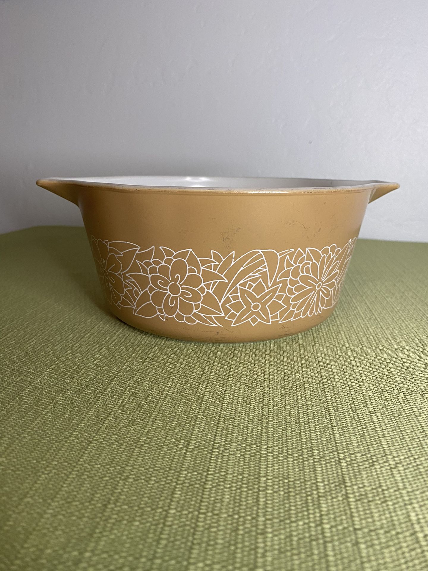 Vintage Pyrex Woodland Brown 1.5 Liter 474-B Cinderella Casserole Dish No Lid